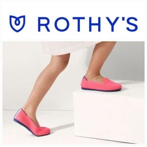 ROTHY'S KIDS SHOES BALLET FLATS LOAFERS FLAMINGO PINK EASTER SPRING GIRLS 2 / 3